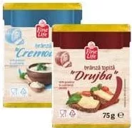 Fine Life Brânză topită Drujba/Cremoasă 75 g; la 1–3 buc.; cu card METRO