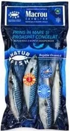 NATUR FISH Macrou cu cap congelat, kg; cu card METRO
