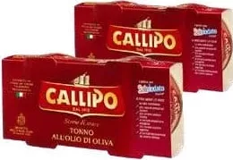 CALLIPO Ton în ulei de măsline 2×140 g; la 1–1 buc.; cu card METRO