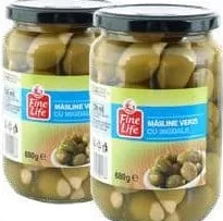 Fine Life Măsline cu migdale 680 g; la 1–1 buc.; cu card METRO