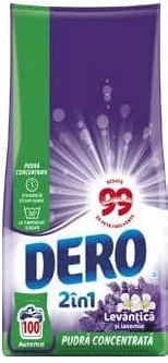 DERO 2 în 1 Detergent pudră, sortimente, 7,5 kg / 100 spălări; cu card METRO