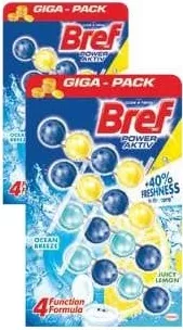 BREF Power Aktiv Odorizant WC, sortimente, 4×50 g; cu card METRO