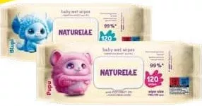 NATURELLE Bamboo Șervețele umede, 120 buc.; cu card METRO