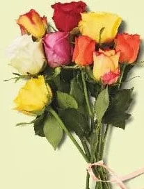 Букет роз микс, 9 стеблей, шт.