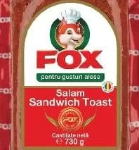 FOX Колбаса Sandwich Toast, 730 г; 3 фигурки Ice Age при сканировании Kaufland Card XTRA