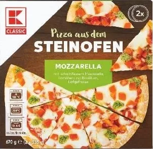 K-CLASSIC Пицца из каменной печи с моцареллой, 2×335 г