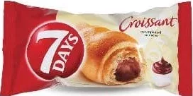 7 DAYS Круассан с кремом какао/какао-ваниль/игристое вино, 60 г
