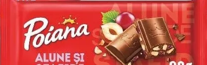 POIANA Шоколад орехи и изюм / клубника 90 г