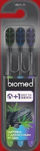 BIOMED Набор зубных щёток Black Complex средней жёсткости 3 шт.
