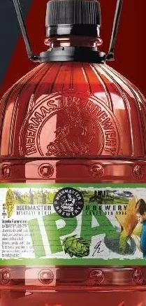 BEERMASTER Светлое непастеризованное пиво IPA 4,6%, 1 л