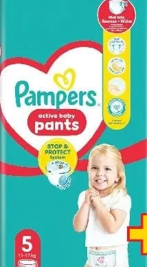 PAMPERS ACTIVE BABY PANTS Подгузники 76/66/50/38 шт. + салфетки Aqua 3×80 шт.