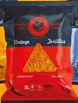 Chipsuri Tortillas Fox, în sortiment, 125 g — În limita stocului; disponibilitatea diferă între magazinele Family Market. — Text ofertă: 125 g; un ambalaj ilustrat: 40 g.
