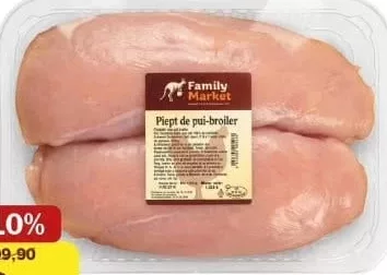 Piept de pui-broiler Mezellini, 0,9 kg — În limita stocului; disponibilitatea diferă între magazinele Family Market.
