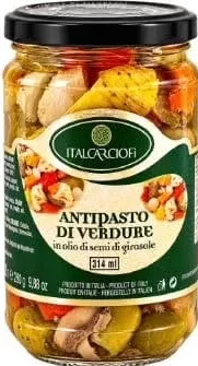 Aperitiv de legume Italcarciofi, 314 g — Text ofertă: 314 g; pe borcan: 314 ml. — În limita stocului; disponibilitatea diferă între magazinele Family Market.