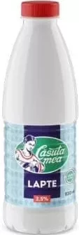 Lapte Căsuța Mea 2,5%, 930 ml — În limita stocului; disponibilitatea diferă între magazinele Family Market.