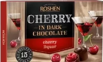 Bomboane cu vișină în lichior de vișine Roshen, 155 g — În limita stocului; disponibilitatea diferă între magazinele Family Market.