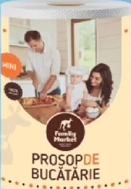 Prosop de hârtie mini Family, 2 straturi, 1 rolă — În limita stocului; disponibilitatea diferă între magazinele Family Market.
