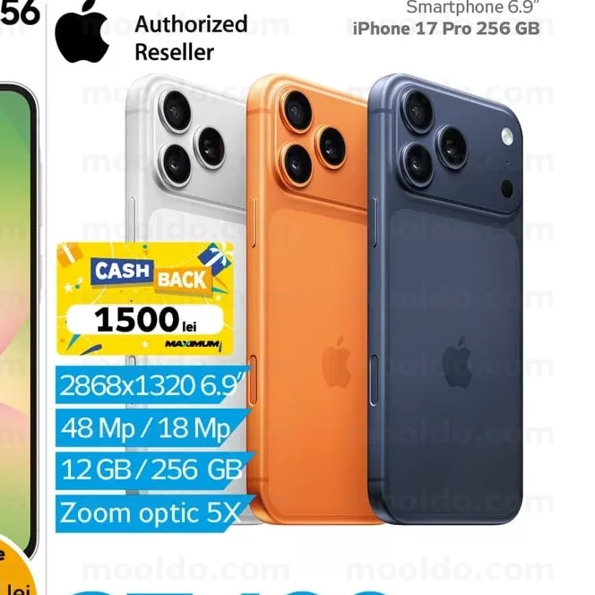 Smartphone 6.9" iPhone 17 Pro 256 GB