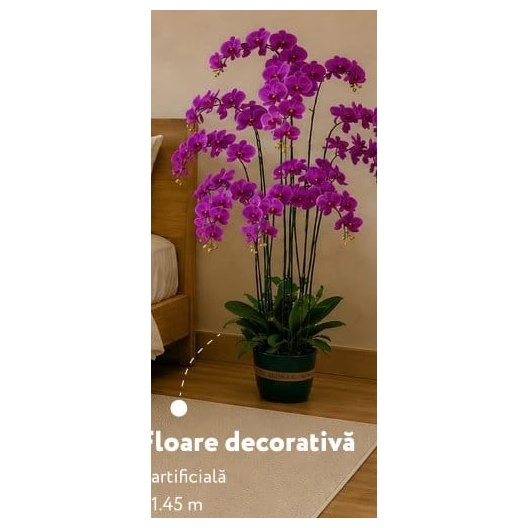 Floare decorativă artificială, 1,45 m