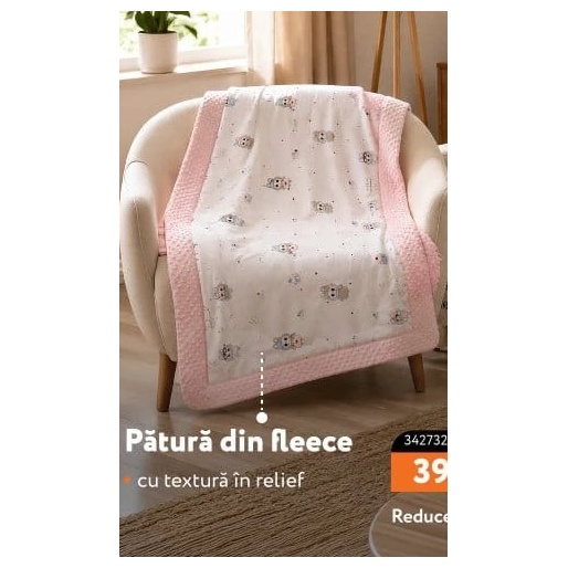 Pătură fleece cu relief
