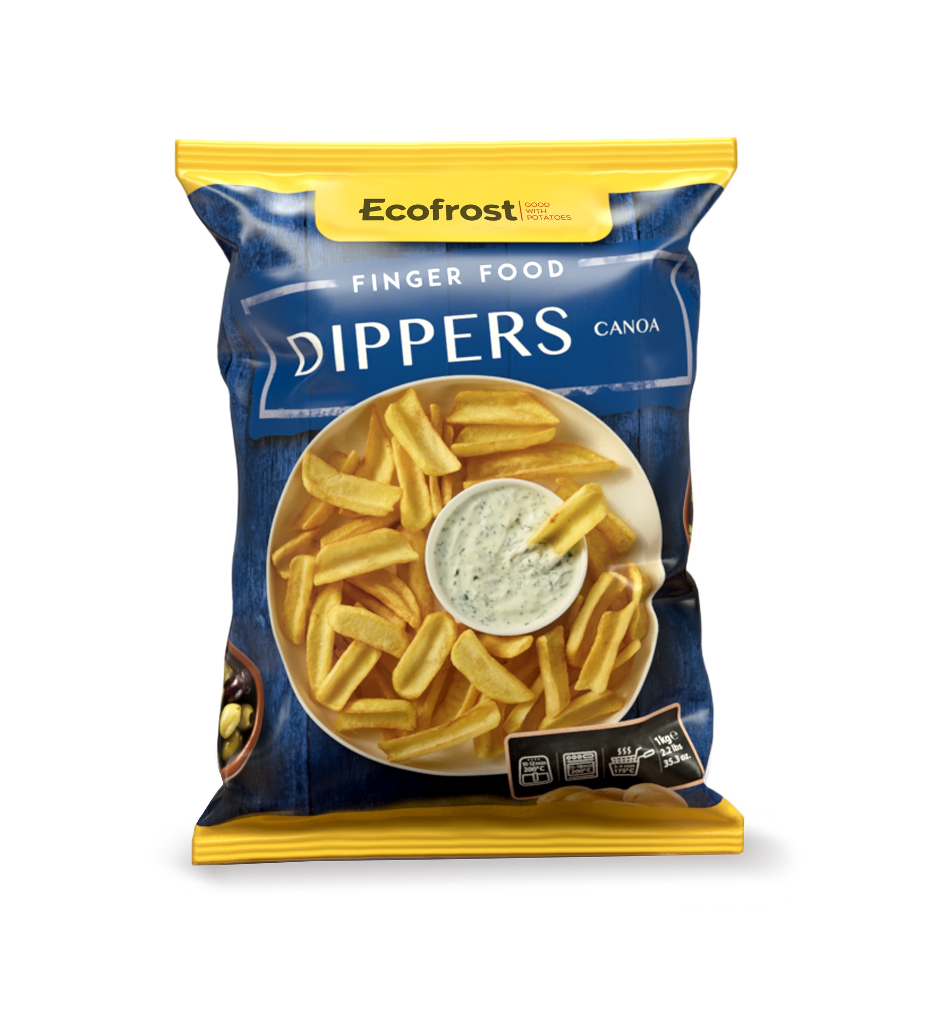 Cartofi congelați Ecofrost Dippers 1 kg