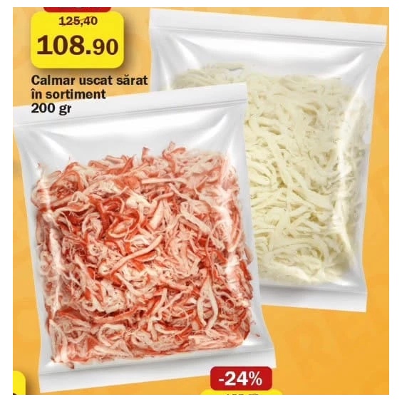 Calmar uscat sărat în sortiment 200 g