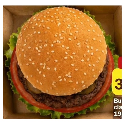 Burger clasic de vită 190 g