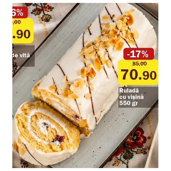 Ruladă cu vișină 550 g