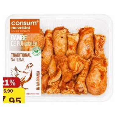 Gambe de pui-broiler în marinadă Mezellini 0.9 kg