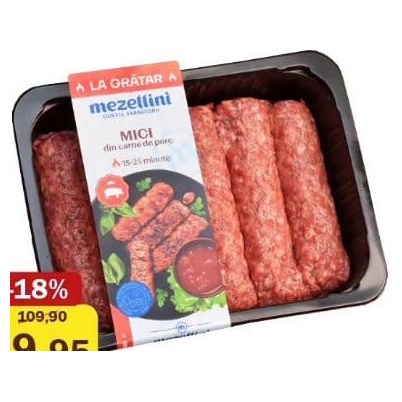 Mici din carne de porc Mezellini 0.8 kg