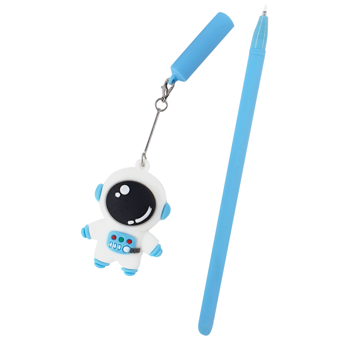 Pen gel albastru astronaut keychain