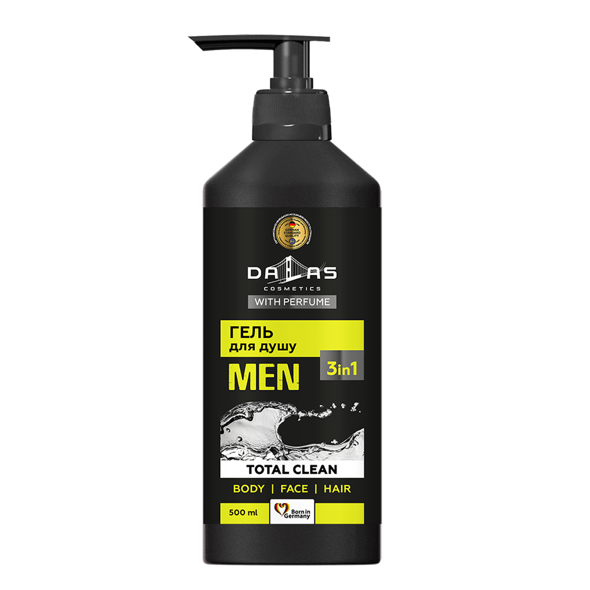 Gel crema pentru duș pentru bărbați 3&1 Dalas 500 ml Total curat
