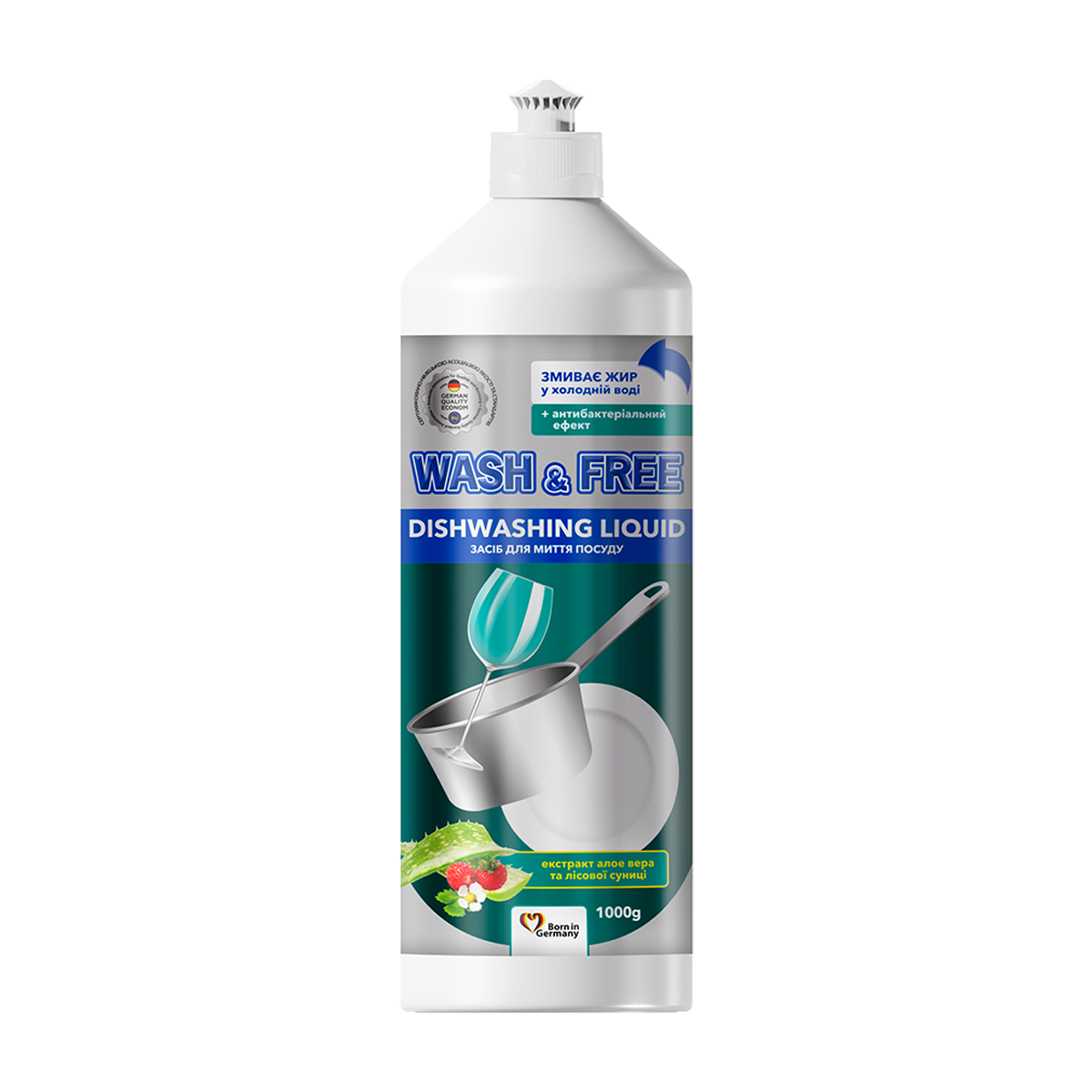 Spălați & gratuit 1000ml lichid de spălat vase, extract de aloe vera