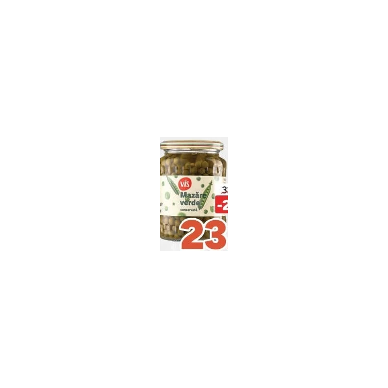 Vis mazăre verde conservată, 670 g