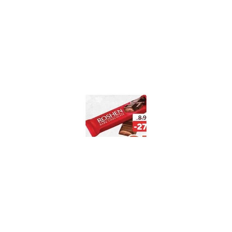 Roshen baton cu umplutură de ciocolată, 33 g