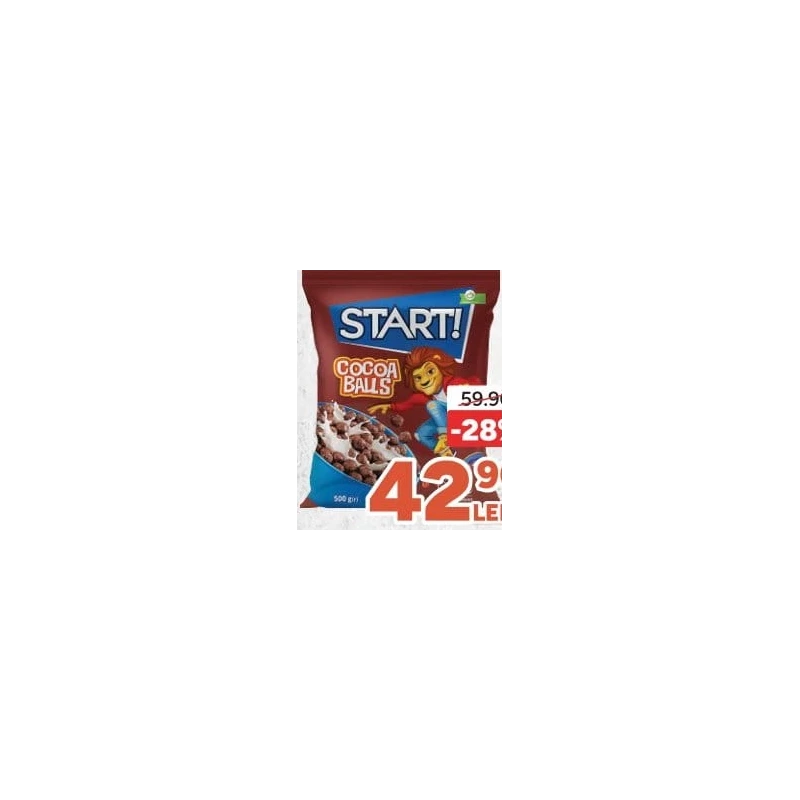 Start! Cocoa Balls cereale, 500 g