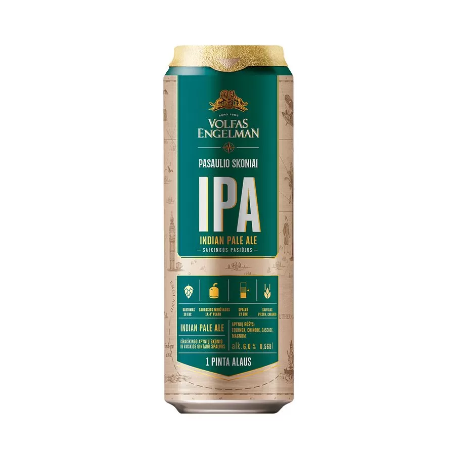 Volfas Engelman IPA bere blondă, 0,568 L