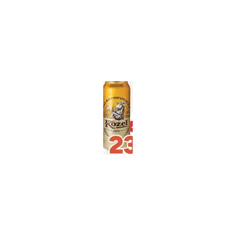 Kozel bere blondă, 0,5 L