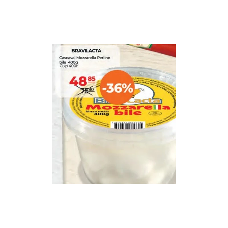 Bravilacta mozzarella bile, 400 g