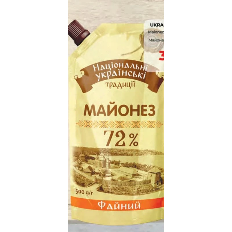 Ukrainskie Traditii maioneză 72%, 500 g