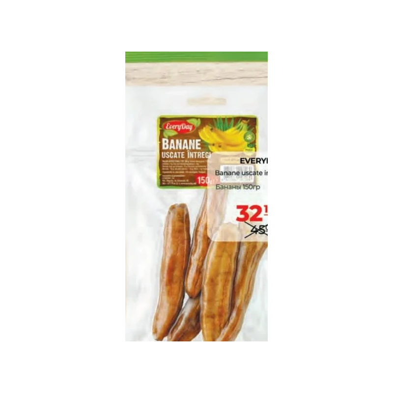 Everyday banane întregi uscate, 150 g