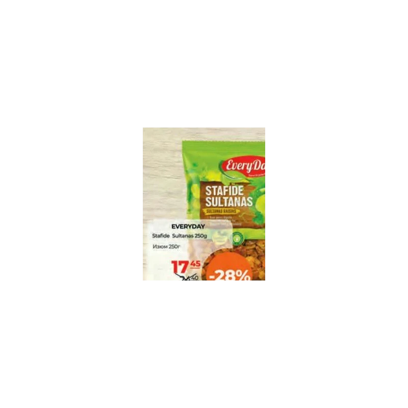 Everyday stafide Sultanas, 250 g