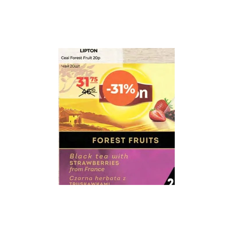 Lipton Forest Fruits ceai, 20 plicuri