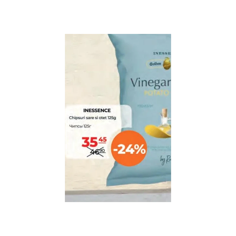 Inessence chipsuri sare și oțet, 125 g