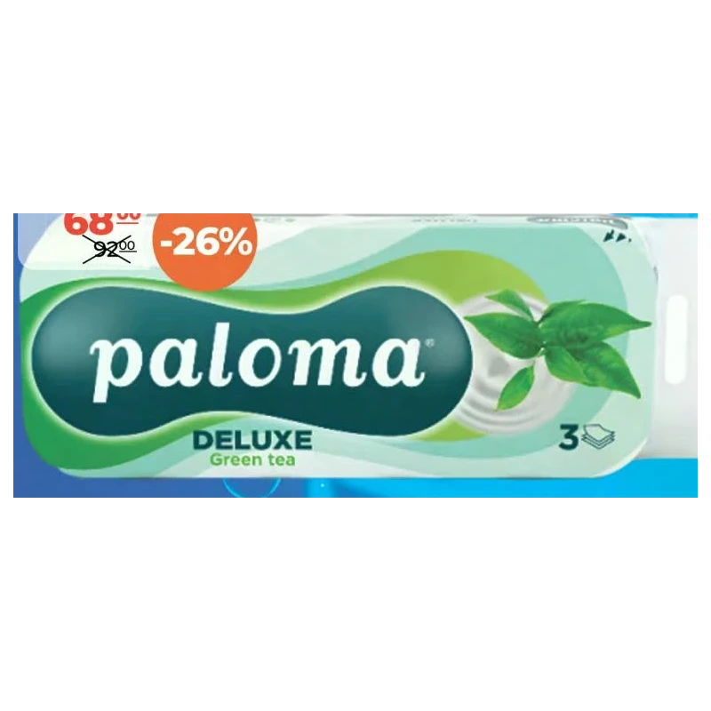 Paloma Deluxe Green Tea hârtie igienică, 10 role