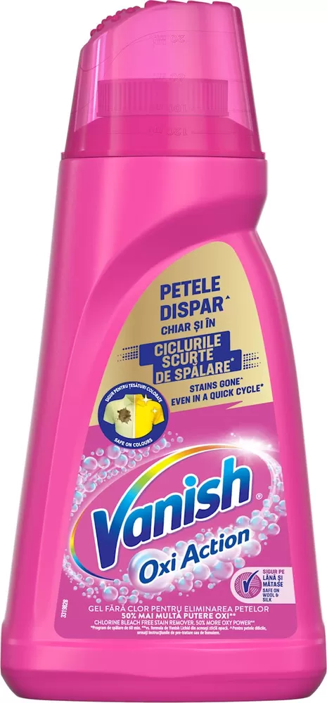 Vanish Pink Gel detergent pentru pete, 1 L