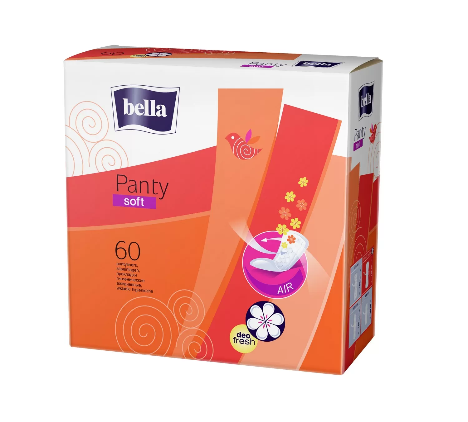 Bella Panty Soft absorbante, 60 bucăți