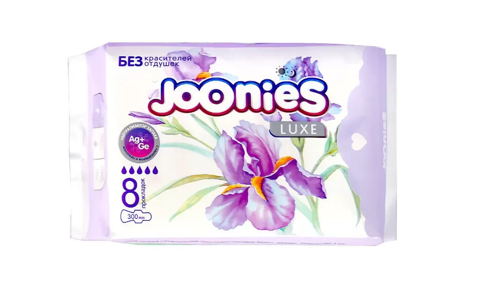 Joonies Luxe Noapte absorbante, 8 bucăți