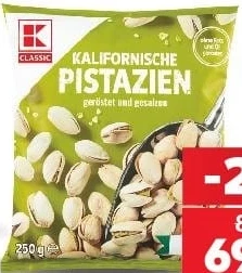 K-Classic fistic prăjit, sărat, 250 g
