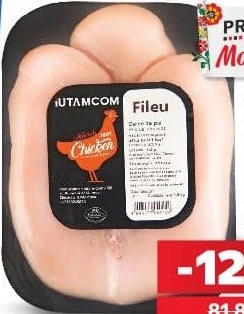 Iutam fileu de pui dezosat, fără piele, refrigerat, 900 g